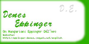 denes eppinger business card